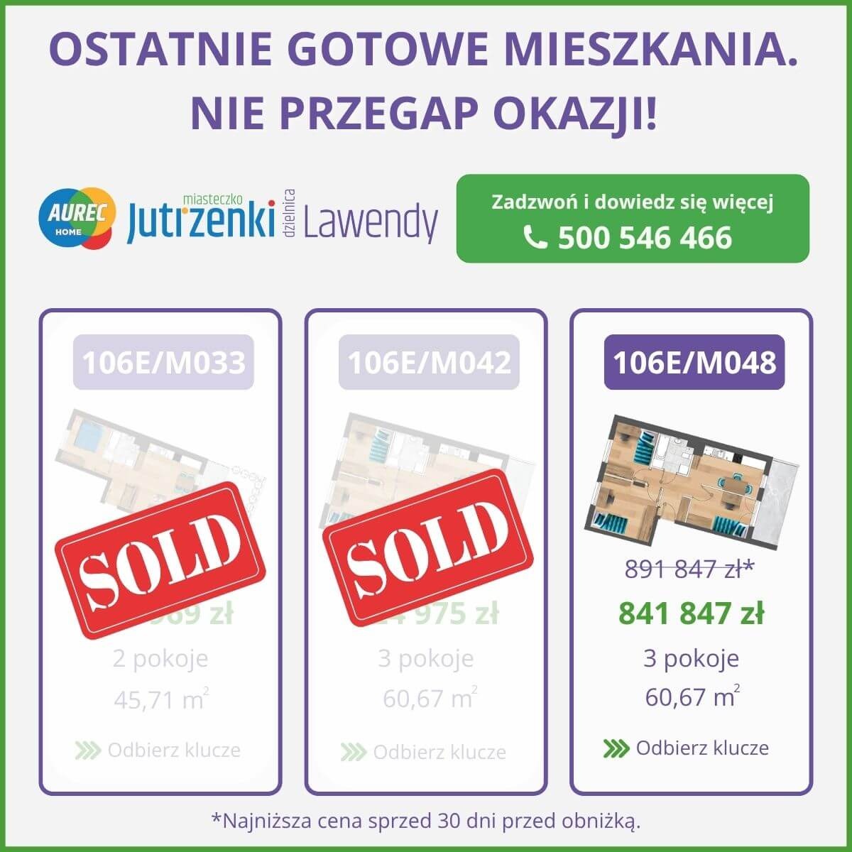 -Ostatnie mieszkania w Miasteczku Jutrzenki